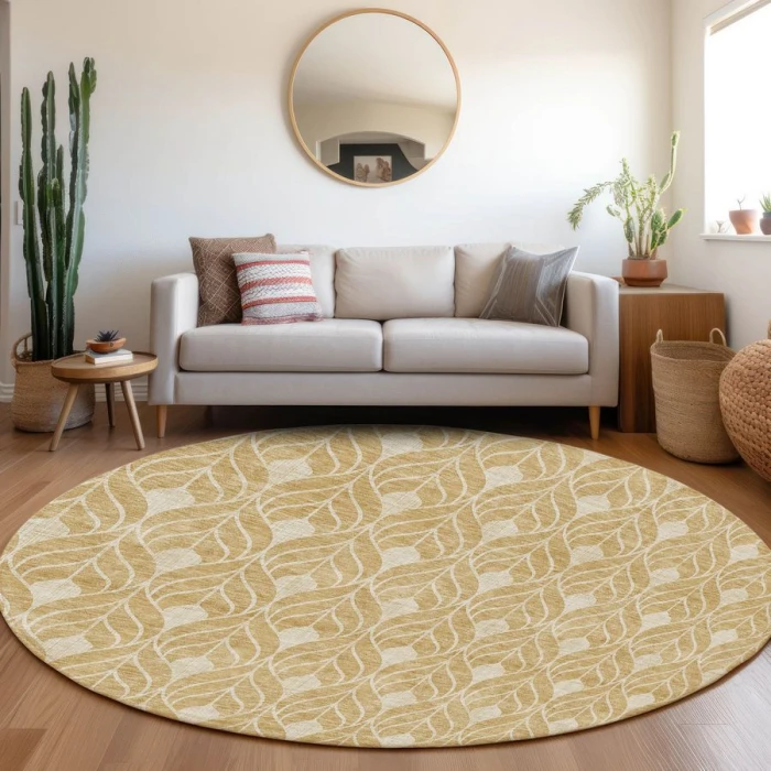 Addison Chantille ACN931-Gold 8 ft. X 8 ft. Round Rug