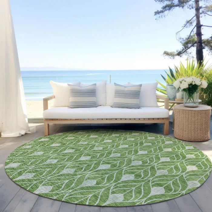 Addison Chantille ACN931-Green 8 ft. X 8 ft. Round Rug
