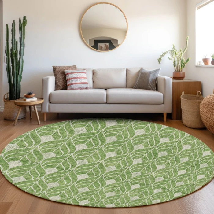 Addison Chantille ACN931-Green 8 ft. X 8 ft. Round Rug