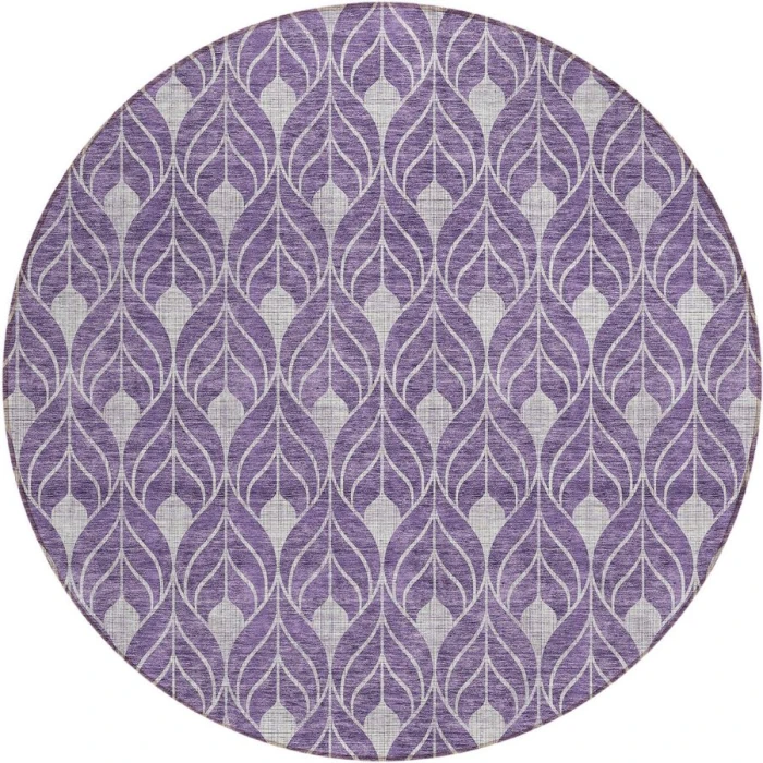 Addison Chantille ACN931-Purple 8 ft. X 8 ft. Round Rug