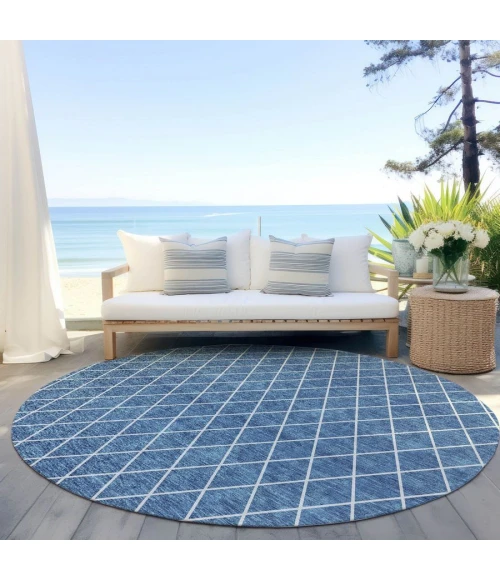 Addison Chantille ACN932-Denim 8 ft. X 8 ft. Round Rug
