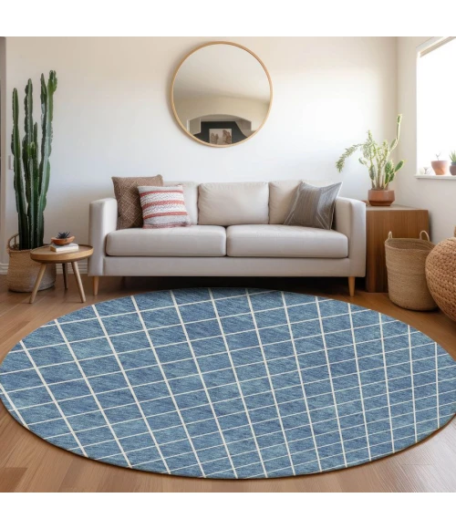 Addison Chantille ACN932-Denim 8 ft. X 8 ft. Round Rug