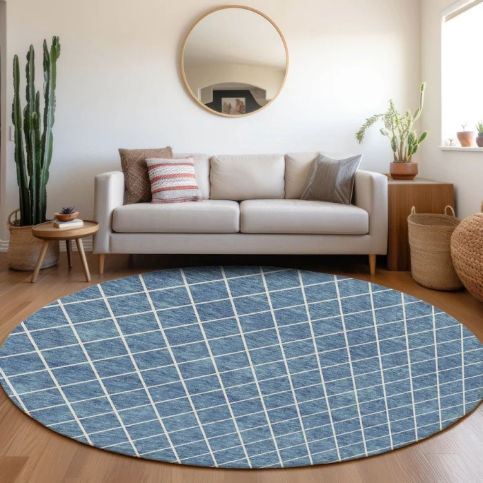 Addison Chantille ACN932-Denim 8 ft. X 8 ft. Round Rug