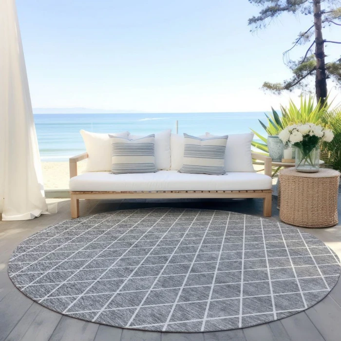 Addison Chantille ACN932-Gray 8 ft. X 8 ft. Round Rug
