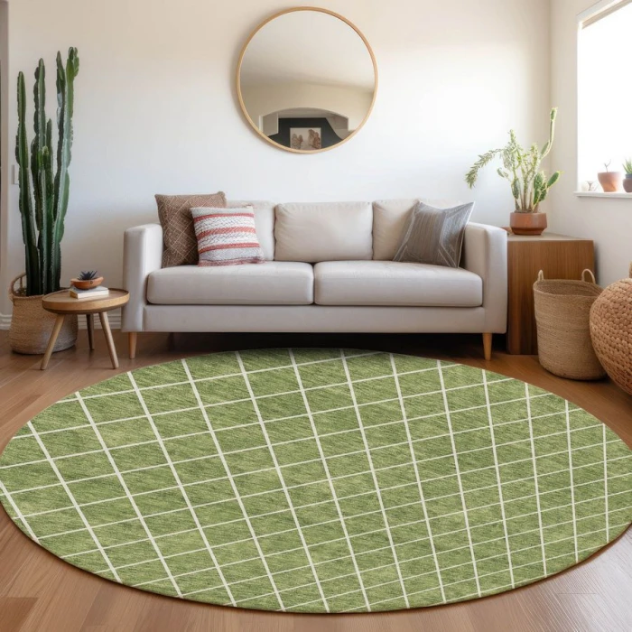 Addison Chantille ACN932-Green 8 ft. X 8 ft. Round Rug