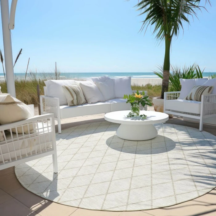 Addison Chantille ACN932-Ivory 8 ft. X 8 ft. Round Rug