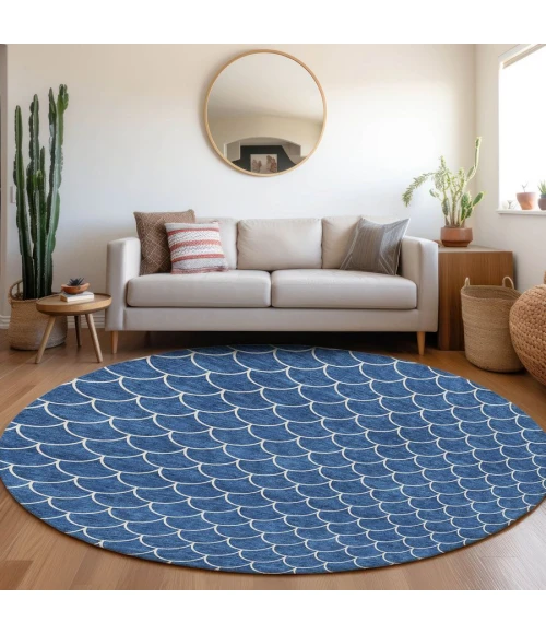 Addison Chantille ACN933-Blue 8 ft. X 8 ft. Round Rug