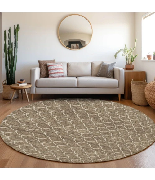 Addison Chantille ACN933-Brown 8 ft. X 8 ft. Round Rug