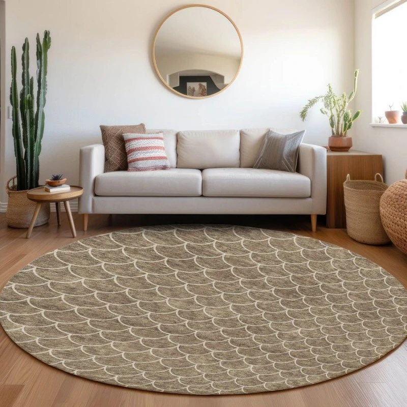 Addison Chantille ACN933-Brown 8 ft. X 8 ft. Round Rug