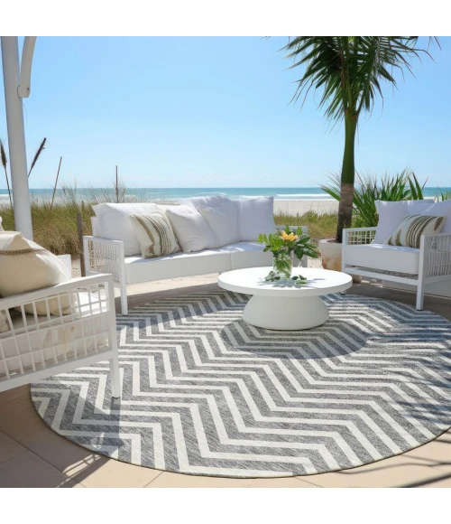 Addison Chantille ACN934-Gray 8 ft. X 8 ft. Round Rug