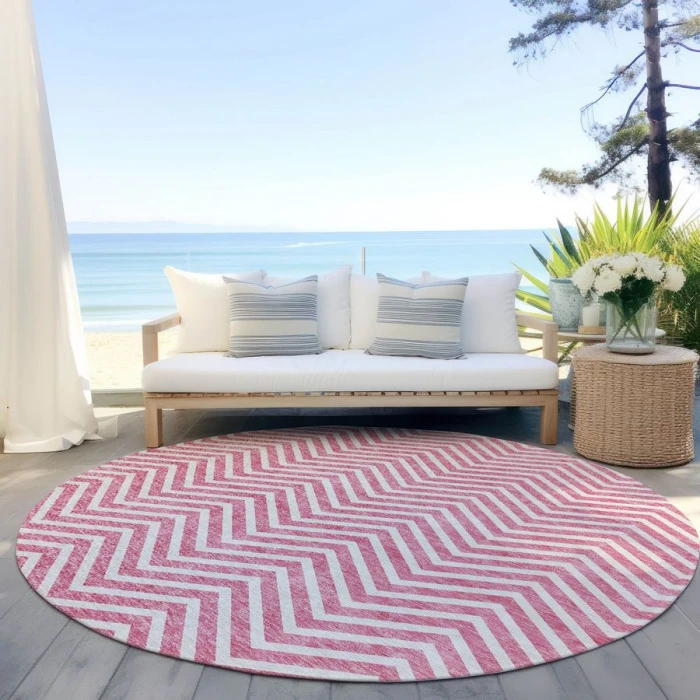 Addison Chantille ACN934-Pink 8 ft. X 8 ft. Round Rug