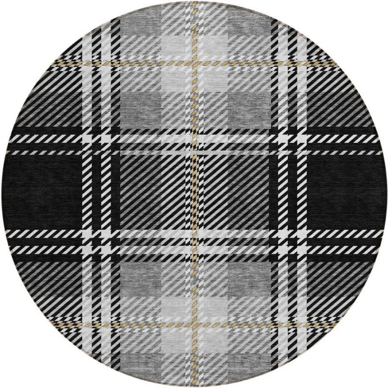 Addison Chantille ACN935-Black 8 ft. X 8 ft. Round Rug