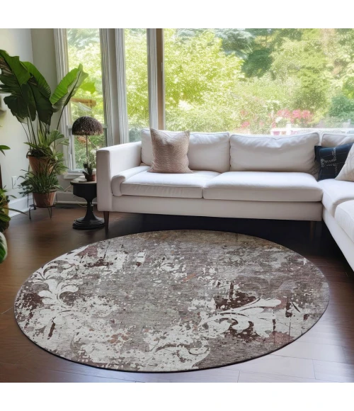 Addison Chantille ACN936-Taupe 8 ft. X 8 ft. Round Rug