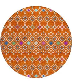 Addison Chantille ACN938-Orange 8 ft. X 8 ft. Round Rug