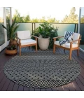 Addison Chantille ACN939-Black 8 ft. X 8 ft. Round Rug