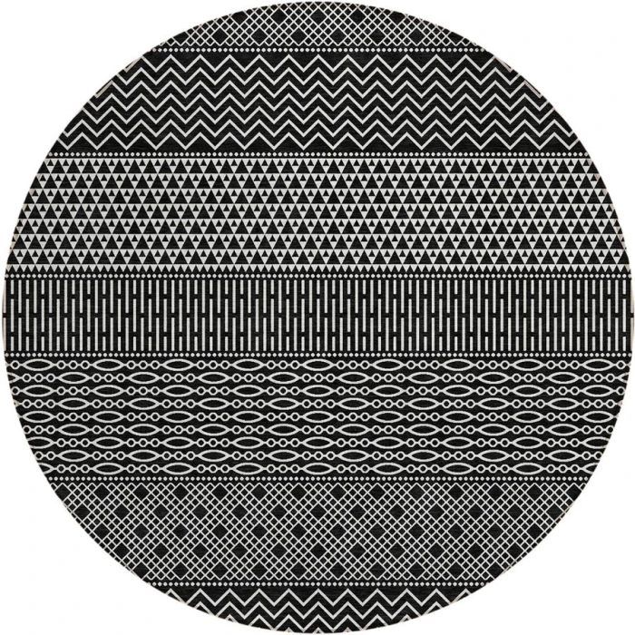 Addison Chantille ACN939-Black 8 ft. X 8 ft. Round Rug