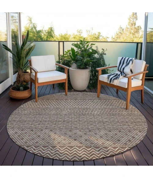 Addison Chantille ACN939-Brown 8 ft. X 8 ft. Round Rug