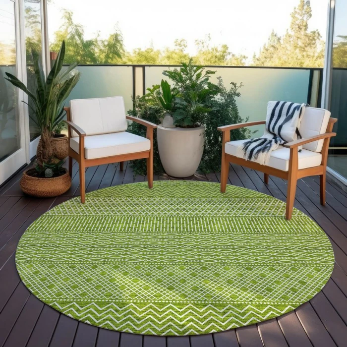 Addison Chantille ACN939-Lime 8 ft. X 8 ft. Round Rug