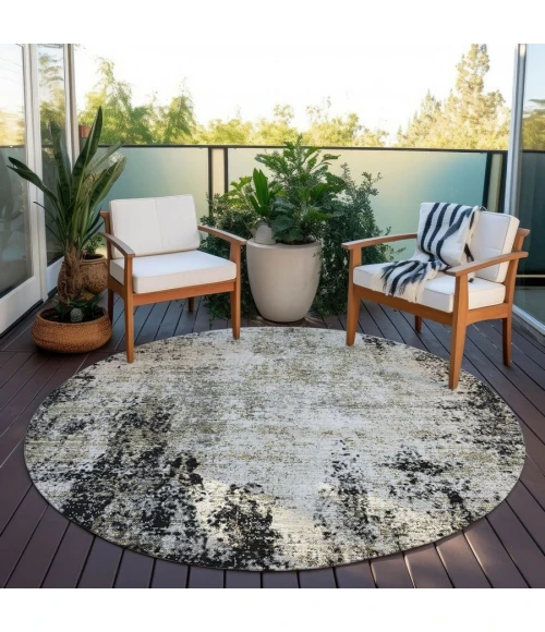 Addison Chantille ACN940-Black 8 ft. X 8 ft. Round Rug