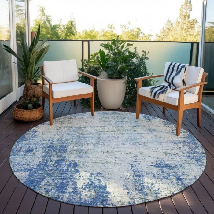 Addison Chantille ACN940-Denim 8 ft. X 8 ft. Round Rug
