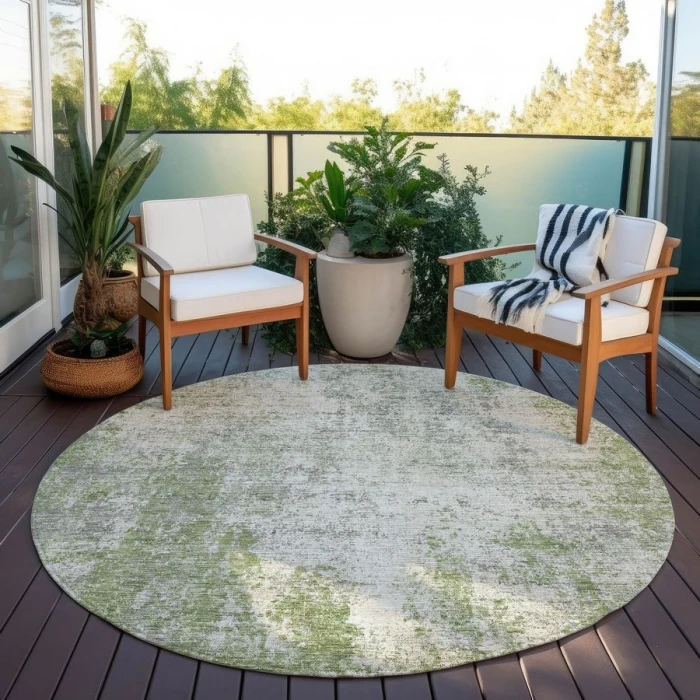 Addison Chantille ACN940-Green 8 ft. X 8 ft. Round Rug