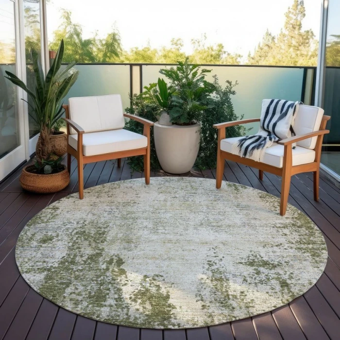 Addison Chantille ACN940-Olive 8 ft. X 8 ft. Round Rug