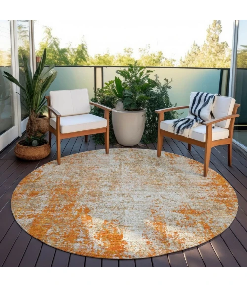Addison Chantille ACN940-Orange 8 ft. X 8 ft. Round Rug