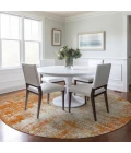 Addison Chantille ACN940-Orange 8 ft. X 8 ft. Round Rug