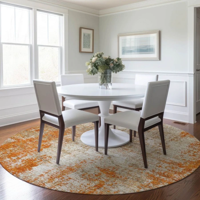 Addison Chantille ACN940-Orange 8 ft. X 8 ft. Round Rug