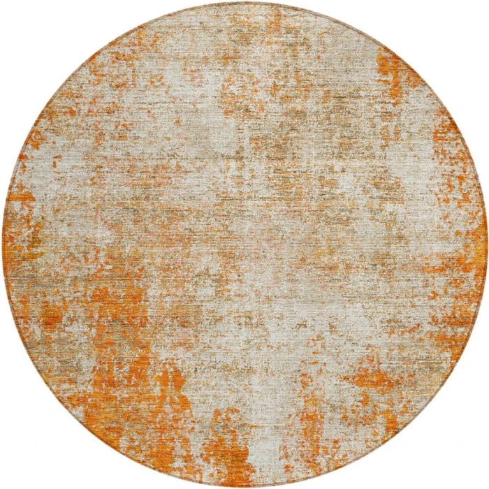 Addison Chantille ACN940-Orange 8 ft. X 8 ft. Round Rug