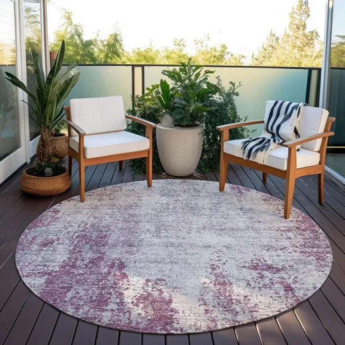 Addison Chantille ACN940-Plum 8 ft. X 8 ft. Round Rug