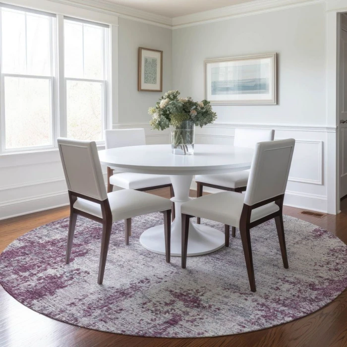 Addison Chantille ACN940-Plum 8 ft. X 8 ft. Round Rug
