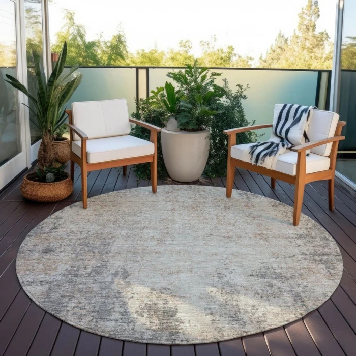 Addison Chantille ACN940-Taupe 8 ft. X 8 ft. Round Rug