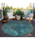 Addison Chantille ACN940-Teal 8 ft. X 8 ft. Round Rug