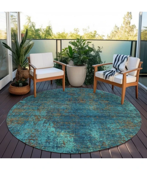 Addison Chantille ACN940-Teal 8 ft. X 8 ft. Round Rug