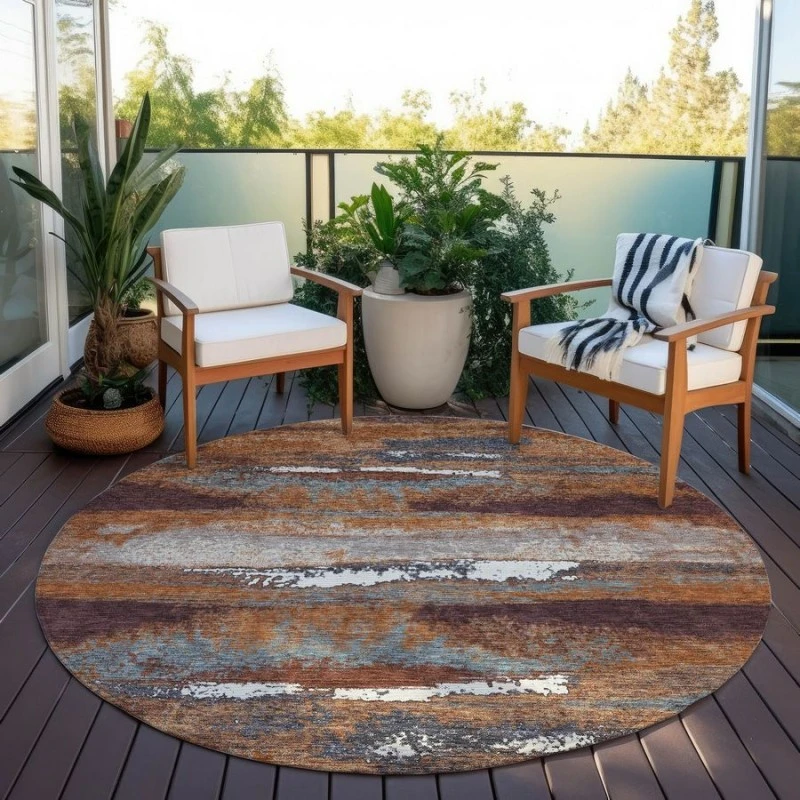 Addison Chantille ACN942-Copper 8 ft. X 8 ft. Round Rug