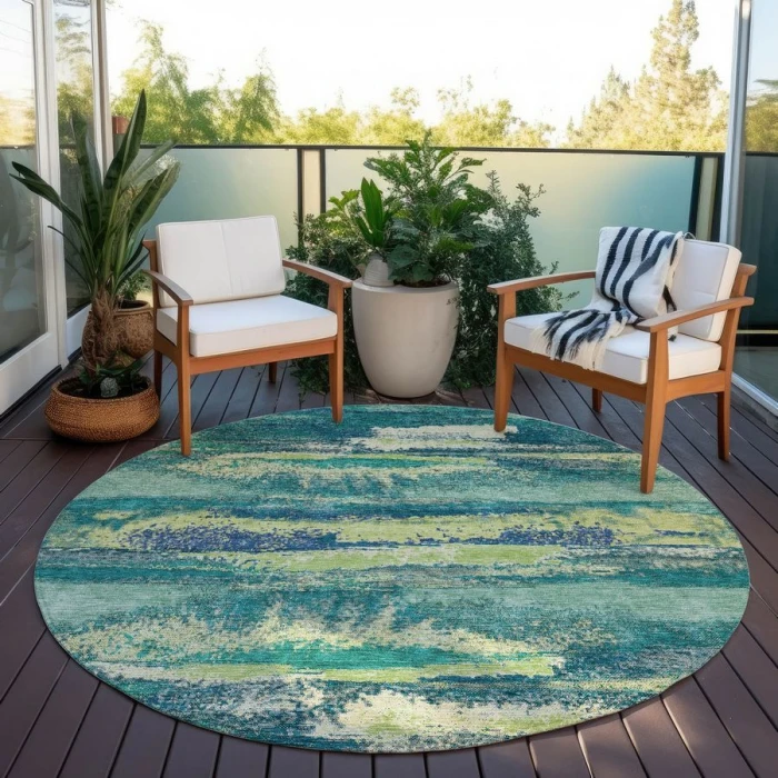 Addison Chantille ACN942-Emerald 8 ft. X 8 ft. Round Rug