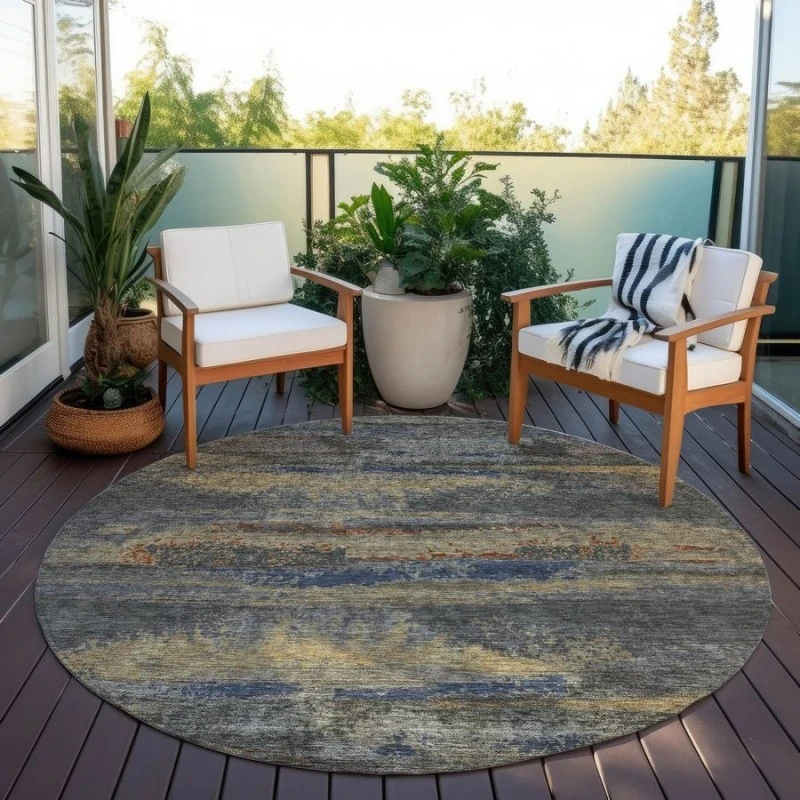 Addison Chantille ACN942-Graphite 8 ft. X 8 ft. Round Rug