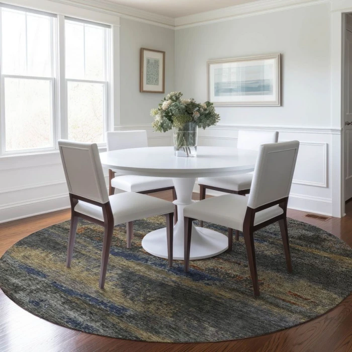 Addison Chantille ACN942-Graphite 8 ft. X 8 ft. Round Rug