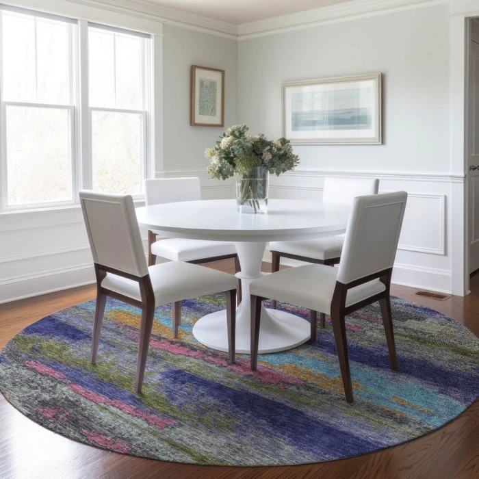 Addison Chantille ACN942-Lavender 8 ft. X 8 ft. Round Rug