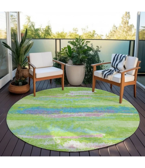 Addison Chantille ACN942-Lime 8 ft. X 8 ft. Round Rug