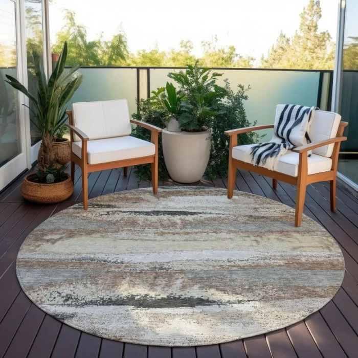 Addison Chantille ACN942-Taupe 8 ft. X 8 ft. Round Rug