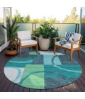 Addison Chantille ACN943-Teal 8 ft. X 8 ft. Round Rug