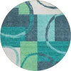 Addison Chantille ACN943-Teal 8 ft. X 8 ft. Round Rug