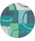 Addison Chantille ACN943-Teal 8 ft. X 8 ft. Round Rug