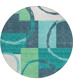 Addison Chantille ACN943-Teal 8 ft. X 8 ft. Round Rug