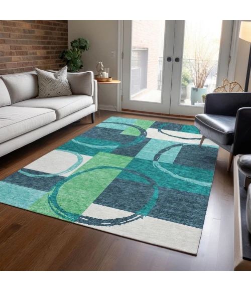 Addison Chantille ACN943-Teal 8 ft. X 10 ft. Rectangle Rug