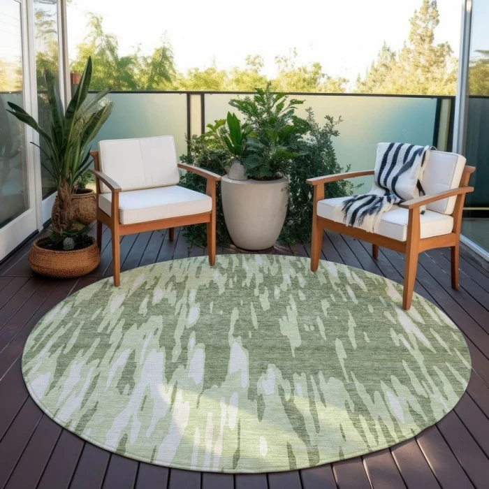 Addison Chantille ACN945-Green 8 ft. X 8 ft. Round Rug