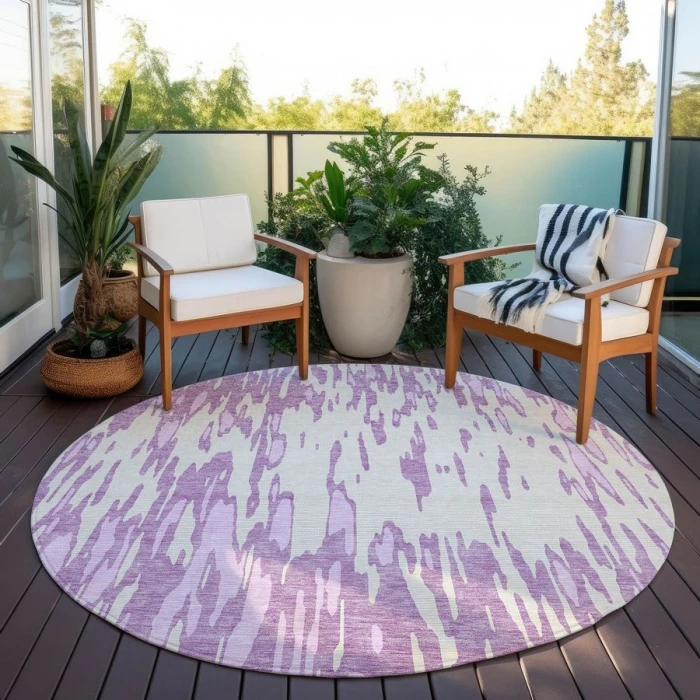 Addison Chantille ACN945-Lavender 8 ft. X 8 ft. Round Rug