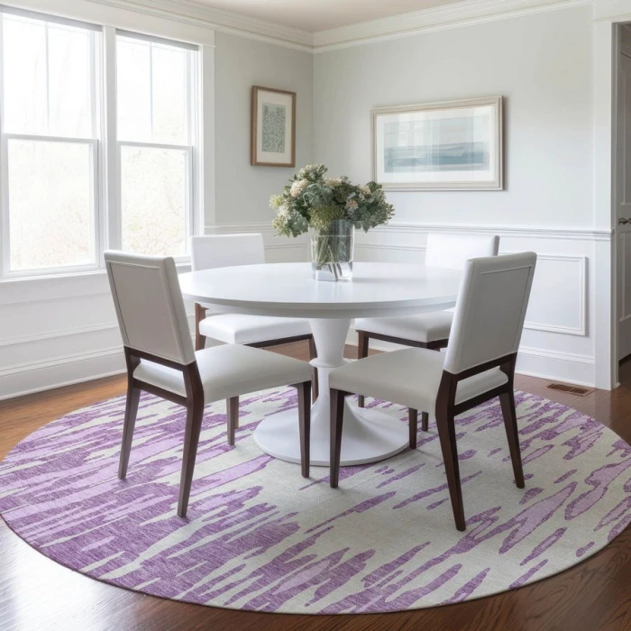 Addison Chantille ACN945-Lavender 8 ft. X 8 ft. Round Rug
